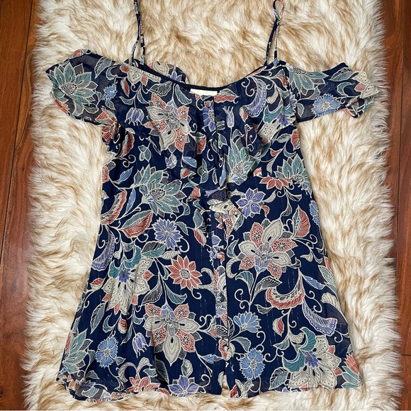 Maeve Anthropologie Mariposa cold shoulder blouse - Picture 5 of 8